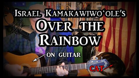 Israel Kamakawiwoʻole's Over the Rainbow on Guitar (with my cat)