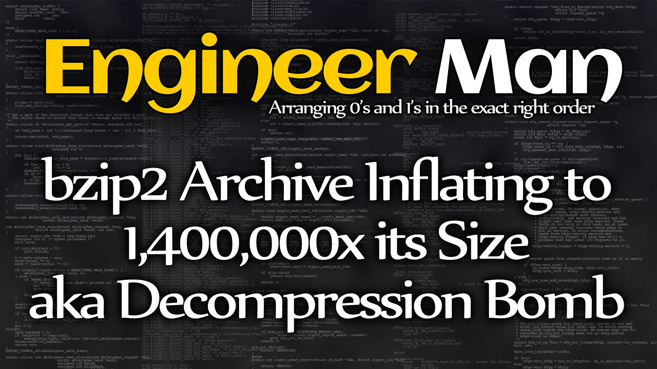 bzip2 Archive Inflating to 1,400,000x its Size aka Decompression Bomb