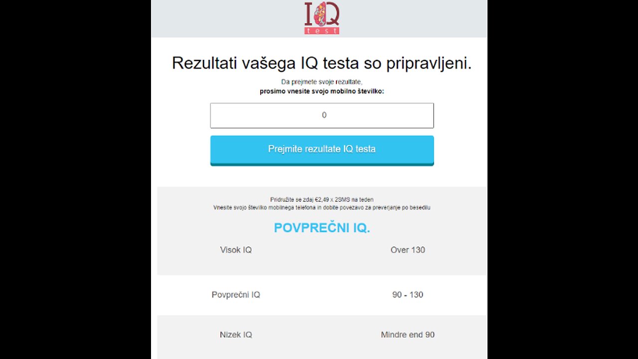 Opravite IQ test!