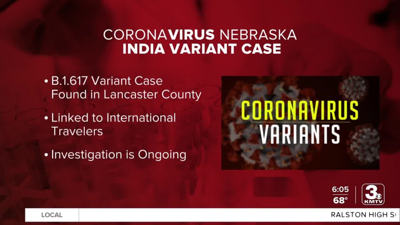 Indian variant of the coronavirus found in Nebraska