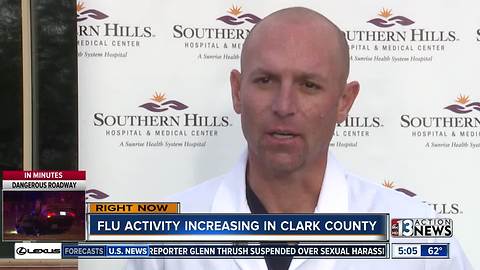 Flu activity increasing in Clark County