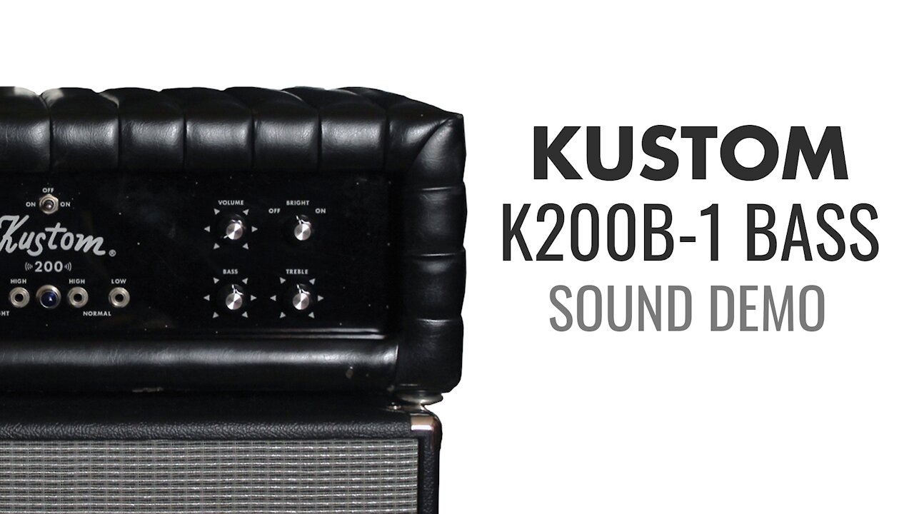 1970s Kustom K200B-1 Tuck and Roll Bass Amp Sound Demo