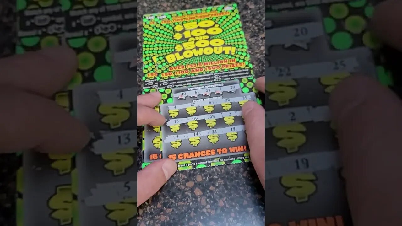 Winning Risky Scratch Off Lottery Ticket from Kentucky!