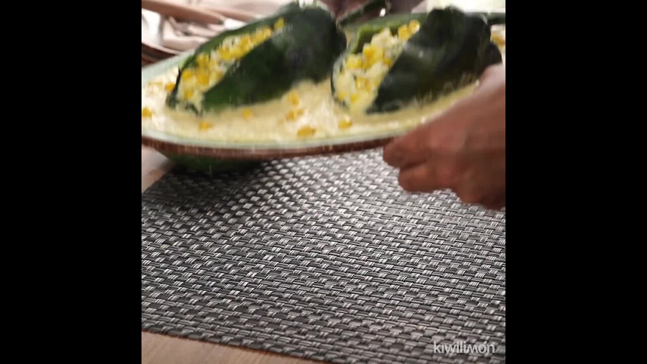 Chile Stuffed with Cheese with Corn