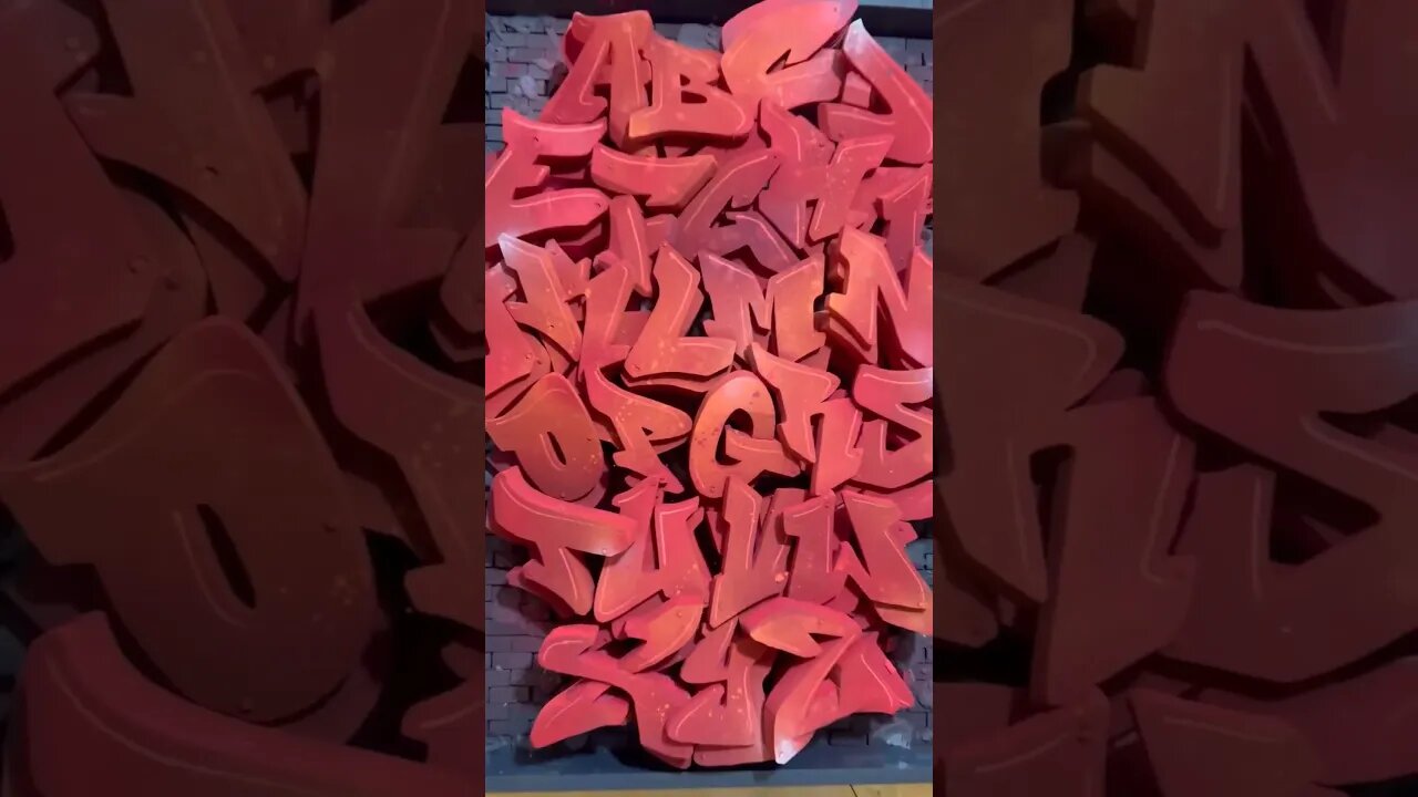 Insane graffiti alphabet sculpture 😨 #graffiti #graffitiart #shorts