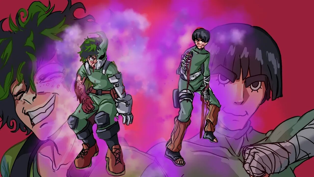 A Auto Destruição De Midoriya e Rock Lee