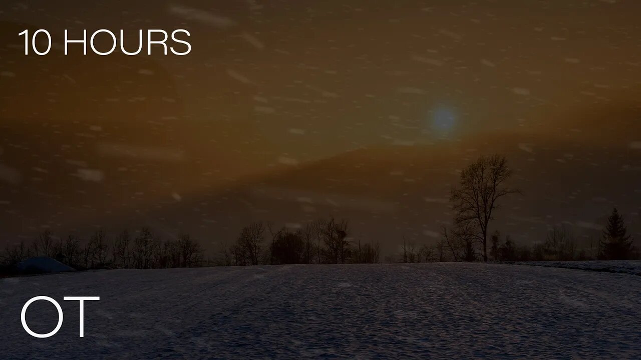 Beautiful Sunset Snowstorm | Howling Wind & Blowing Snow | Relax | Study | Sleep | 10 HOURS Ambience