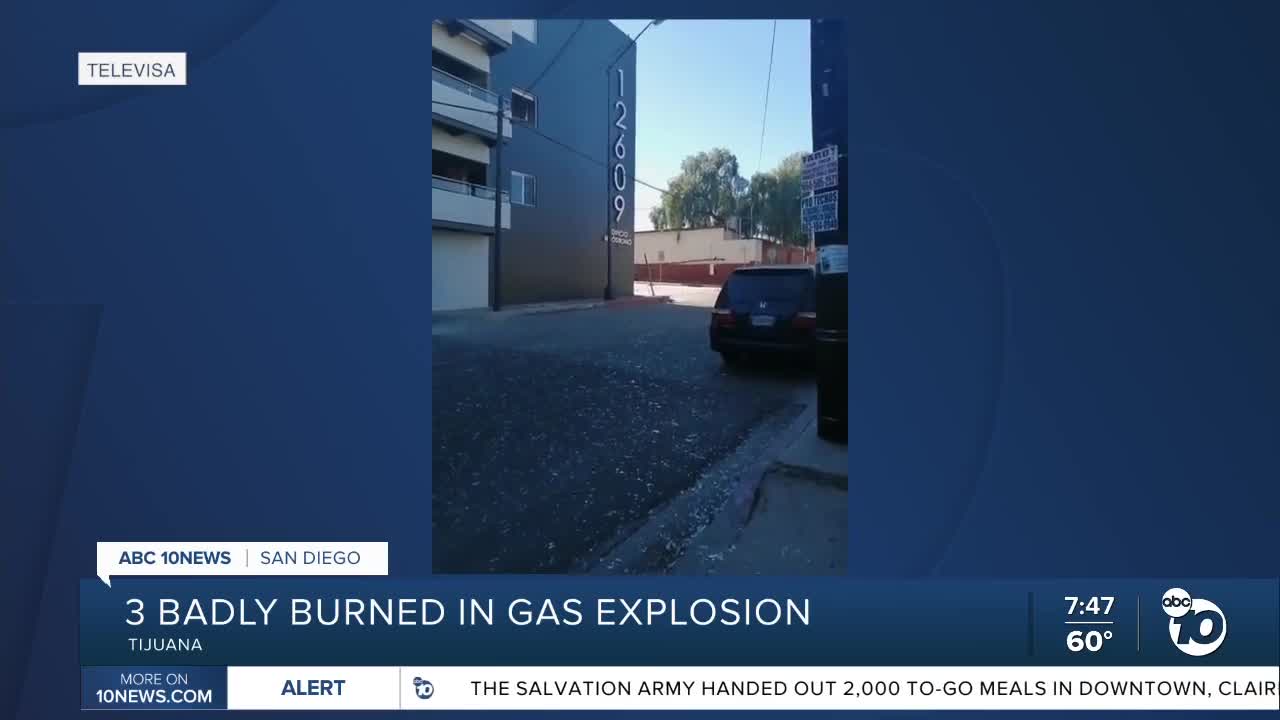 Three badly burned in Tijuana gas explosion