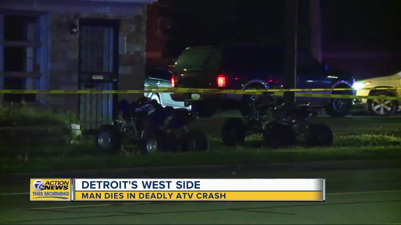 Man dies in deadly ATV crash on Detroit's west side