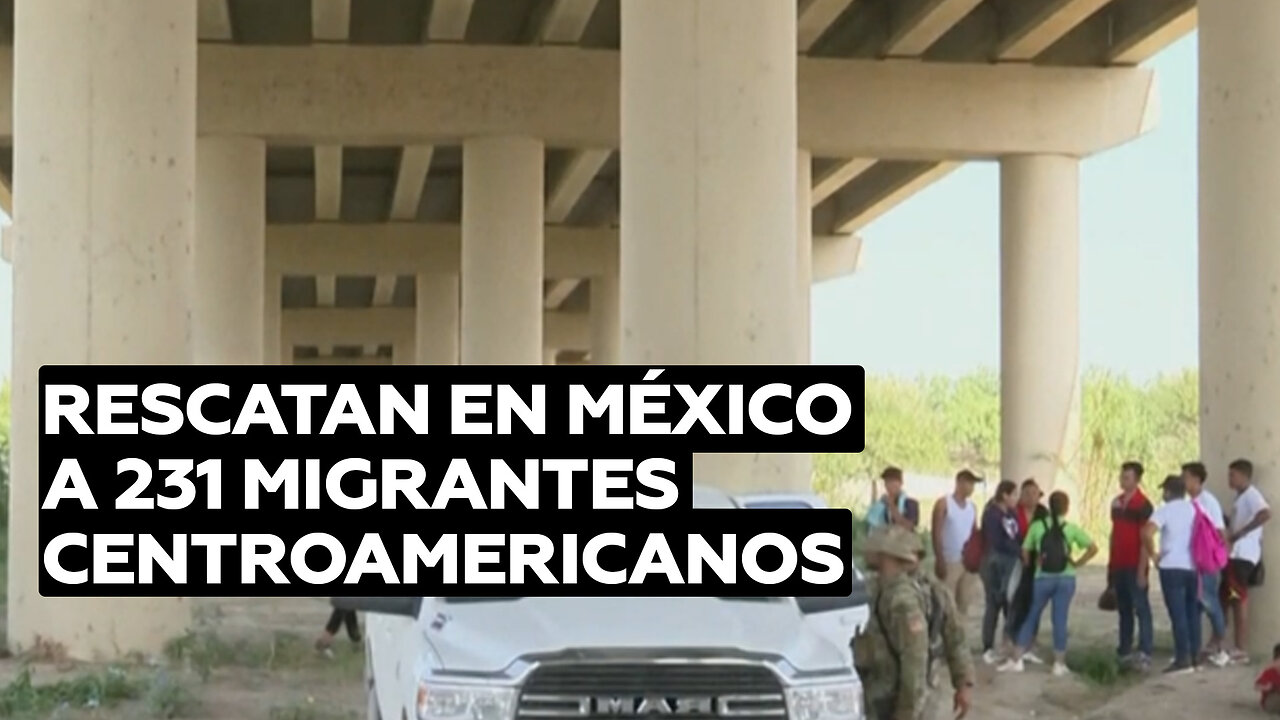 Rescatan en México a 231 migrantes centroamericanos hacinados en un contenedor metálico