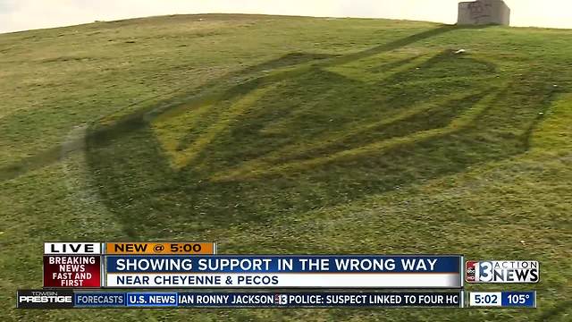 Vegas Golden Knights logo shows up in park
