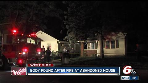 Woman's burned body found by firefighters at an abandoned house on Indy's west side