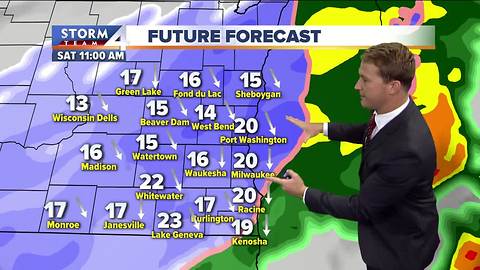 Cloudy with rain developing for the afternoon