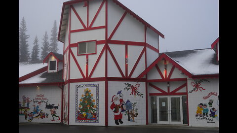 Reindeers at Santa Claus House in North Pole, Alaska
