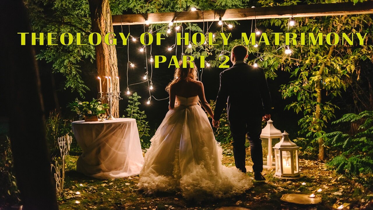 Theology of Holy Matrimony Part 2