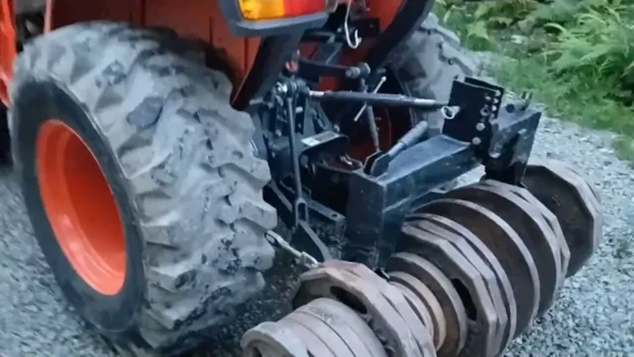 Carry All as Bucket Forks on Compact Tractor