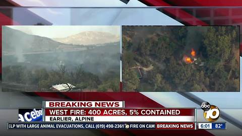 West Fire burns homes in Alpine