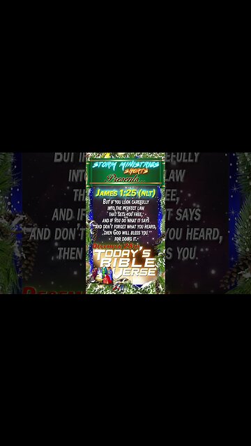 12.28.2022 | STORM MINISTRIES | Daily Bible Verse | JAMES 1:25 (NLT) | #shorts