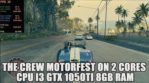 The Crew Motorfest on GTX 1050Ti Core i3 6100