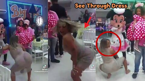 Classless Woman Twerks In Front Of Kids