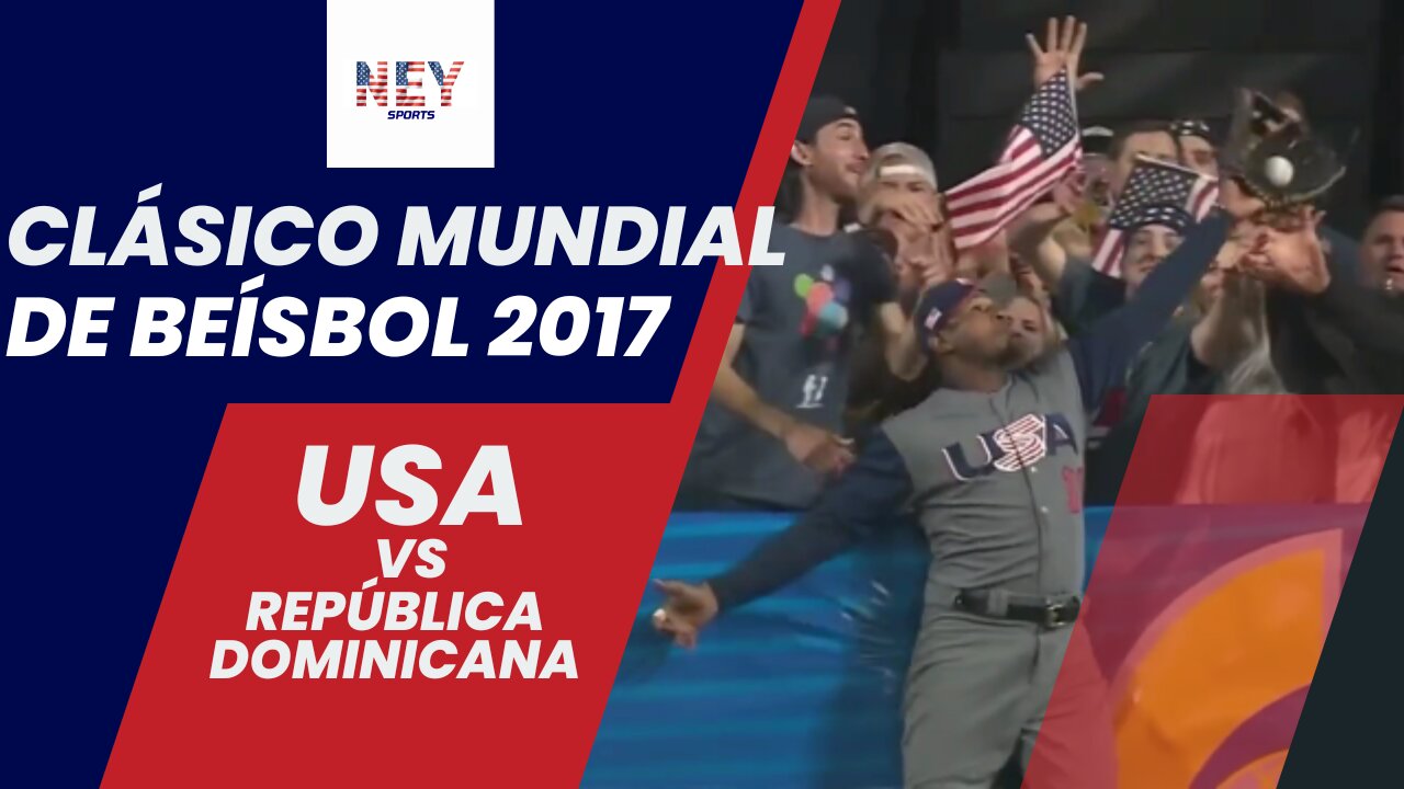 Estados Unidos VS República Dominicana | Partido Eliminatorio del Clásico Mundial de Béisbol 2017