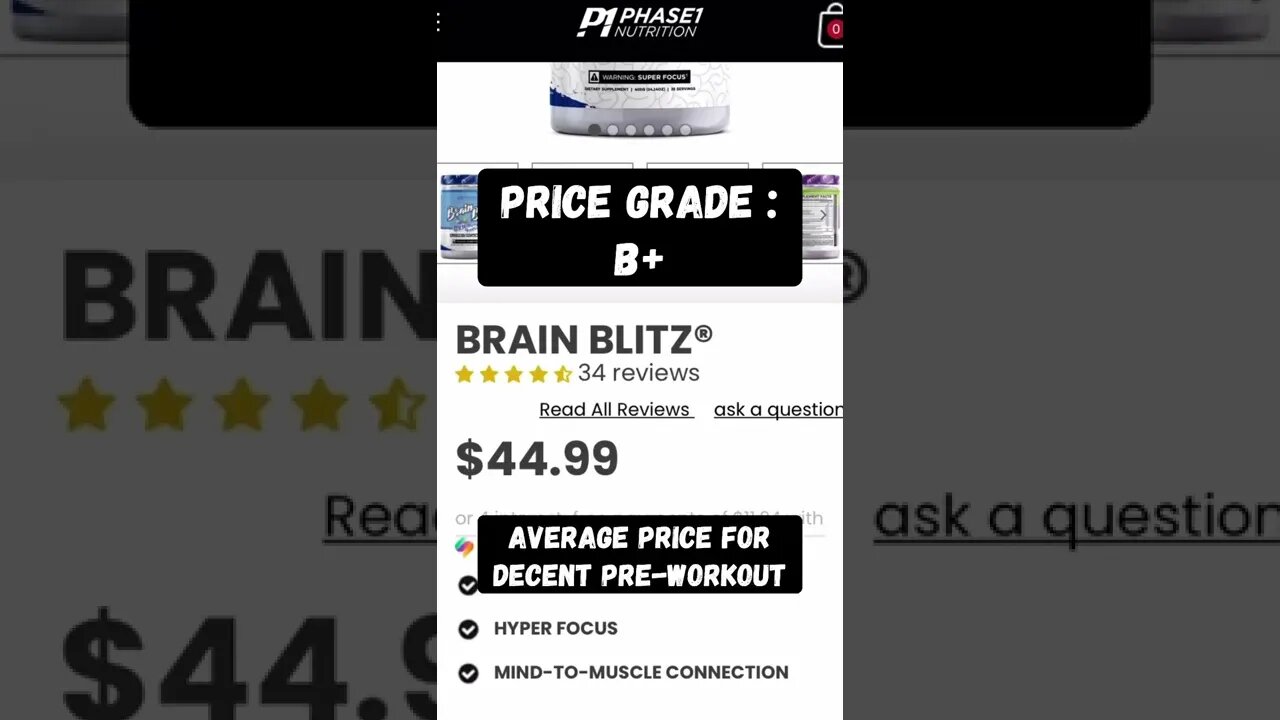 Brain Blitz Pre-Workout Review #shorts