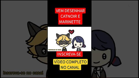 COMO DESENHAR CATNOIR E MARINETTE KAWAII FÁCIL #desenho #shorts #desenhofacil #desenholivre