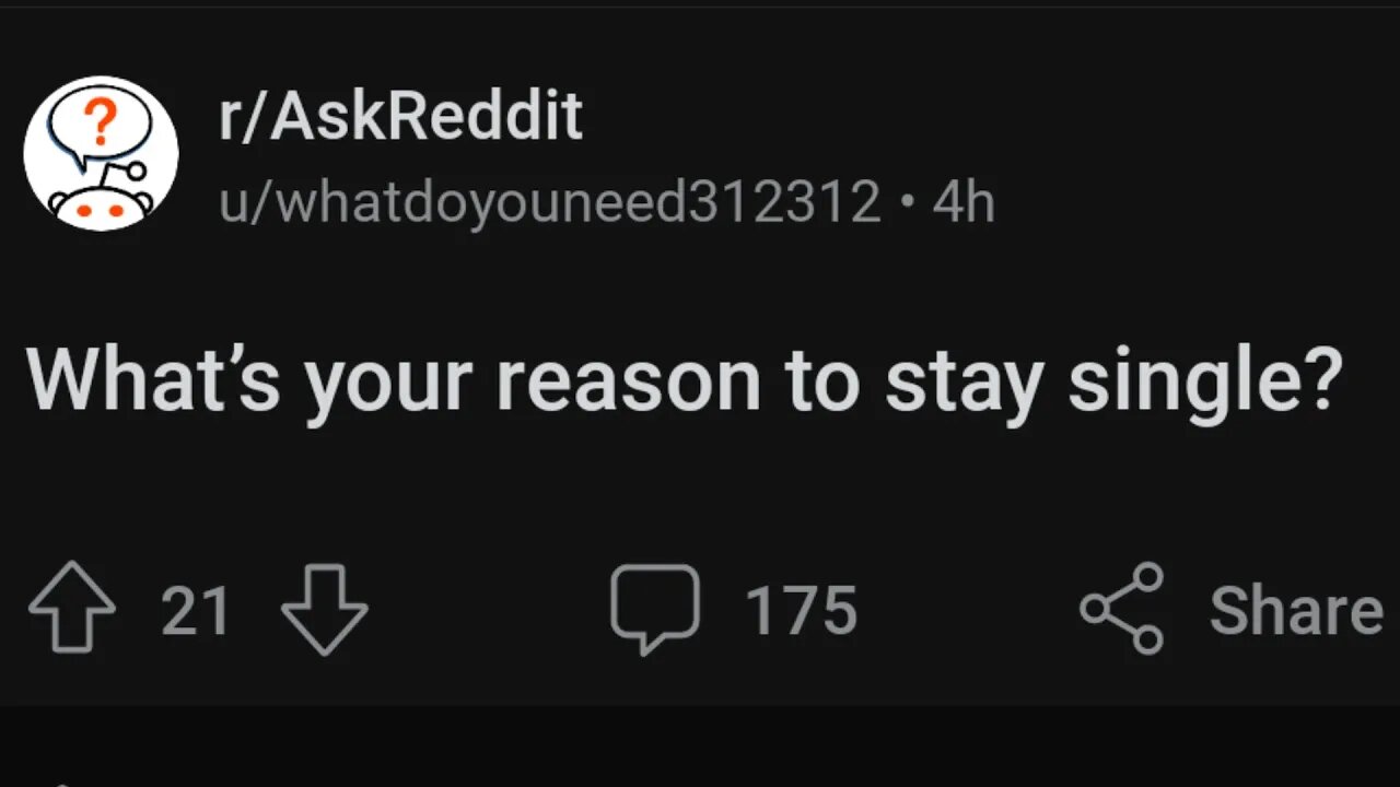 REASON TO STAY SINGLE.....