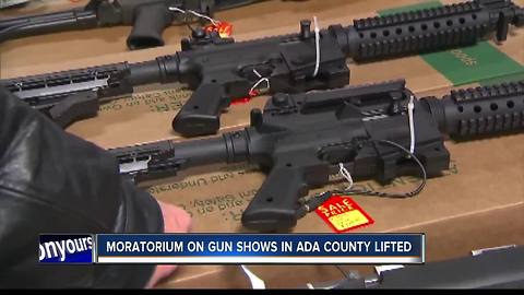 Gun show moratorium lifted in Ada County