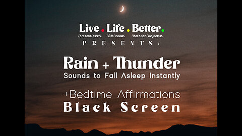 Pink Noise Rain Sounds with a Positive Affirmations