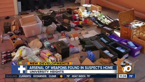 Stockpile of weapons, explosives found in accused shooter's home