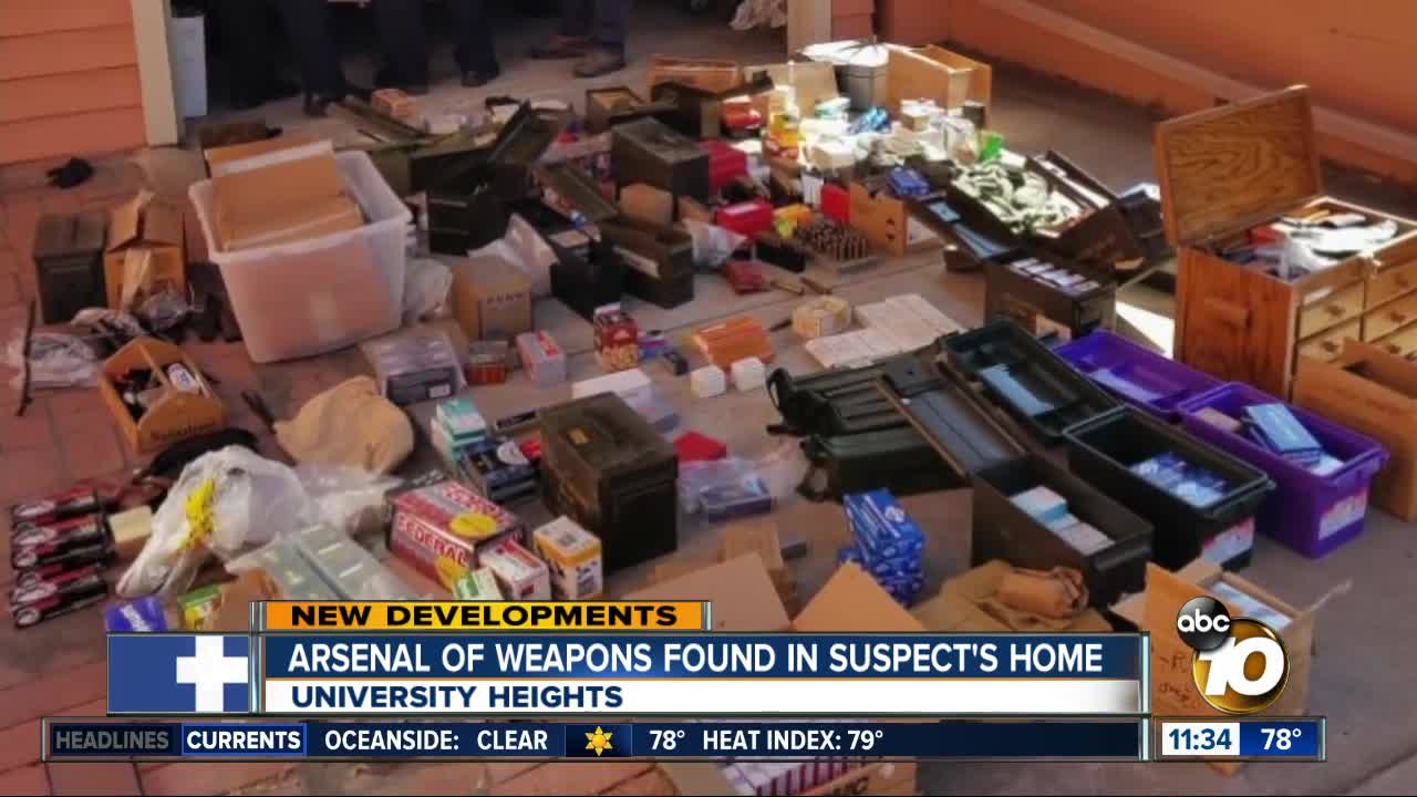 Stockpile of weapons, explosives found in accused shooter's home