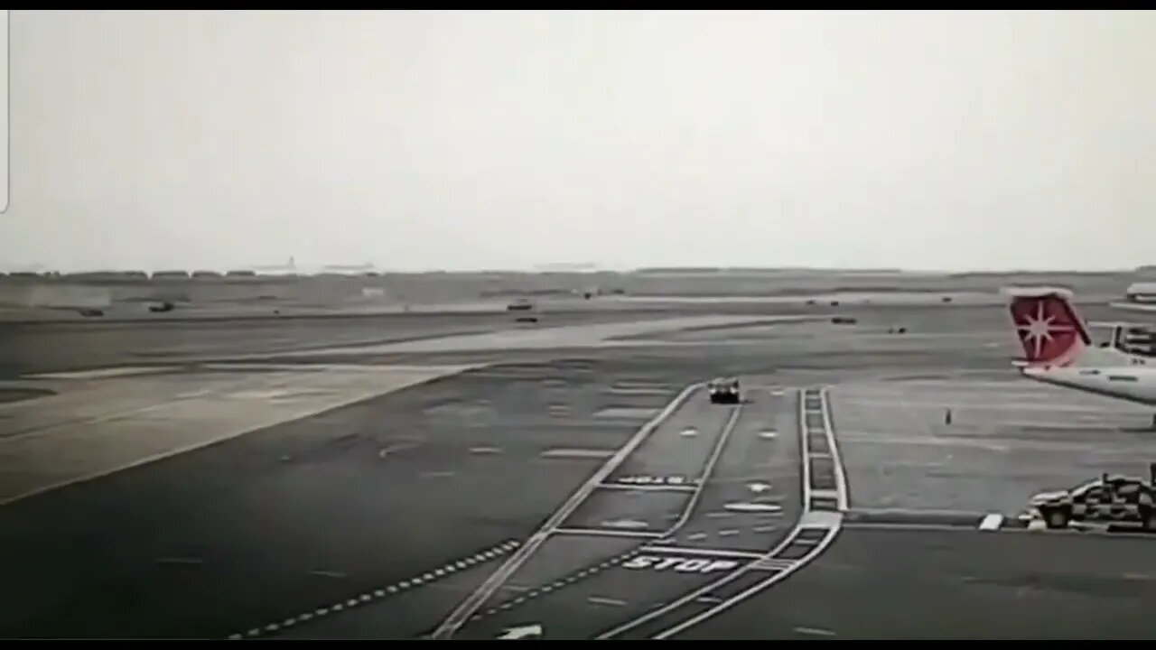 Plane collides with Fire Truck.