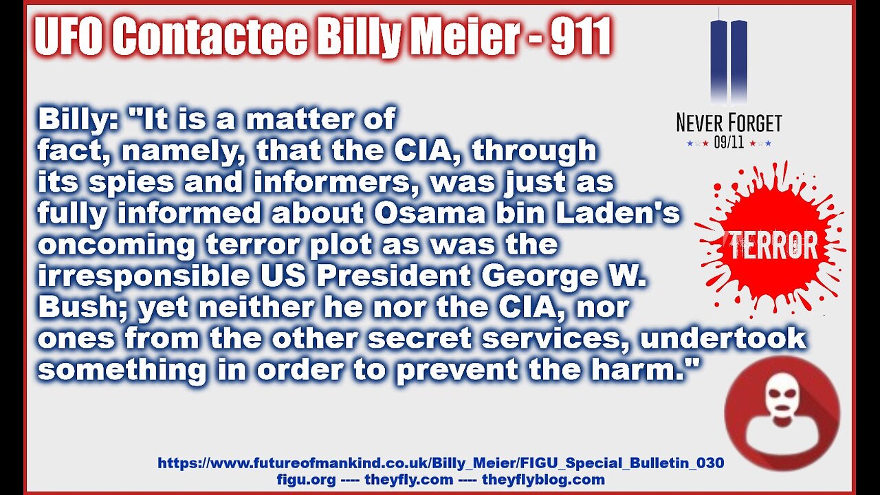 Billy Meier UFO Contact Reports - 911 Terrorist Attacks