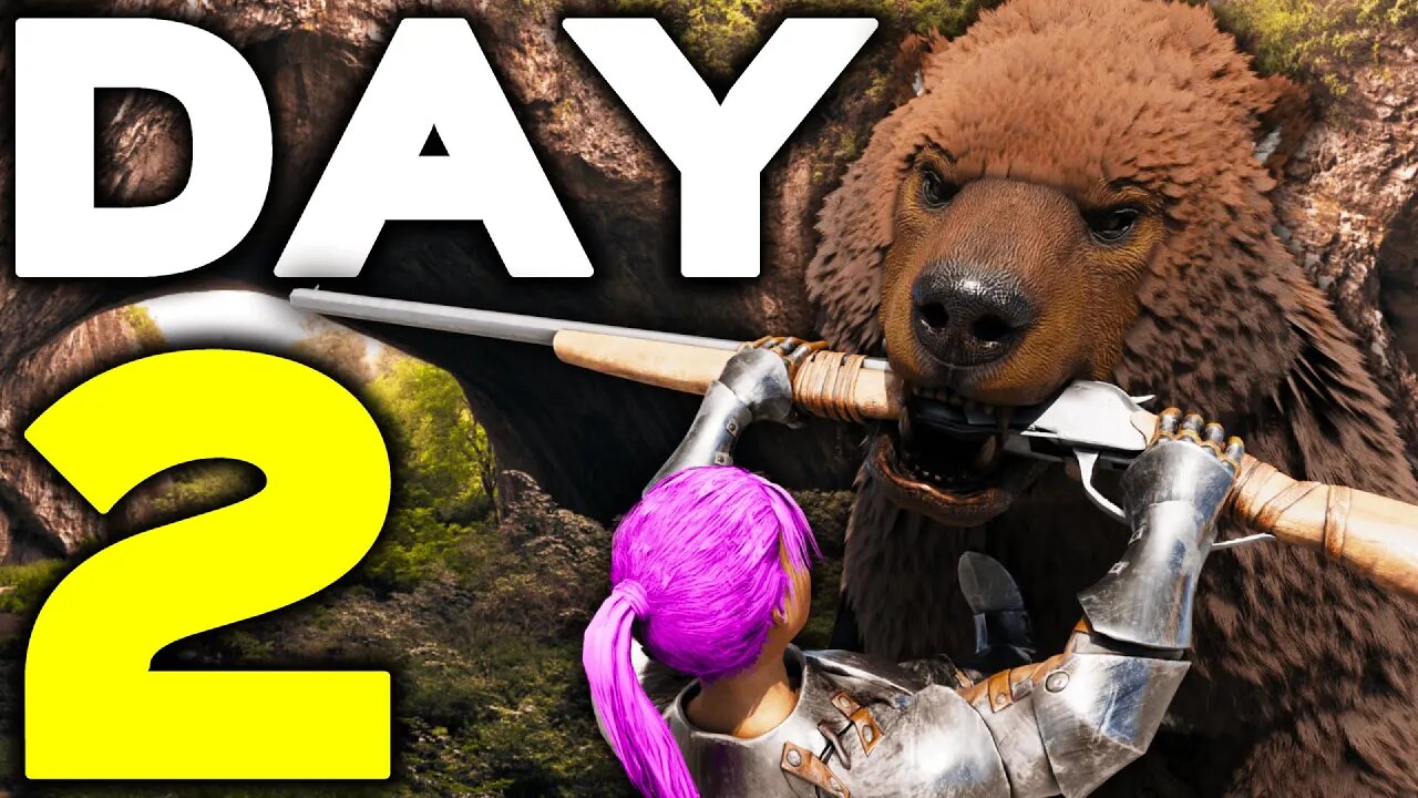 Moving Into My Crouch Bear Cave & Unlocking Tek Tier + Farming Early Game BP's - ARK PvP