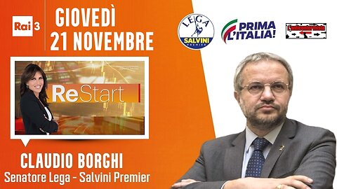 🔴 Interventi del Sen. Claudio Borghi ospite a "ReStart" (21.11.2024) #codicedellastrada