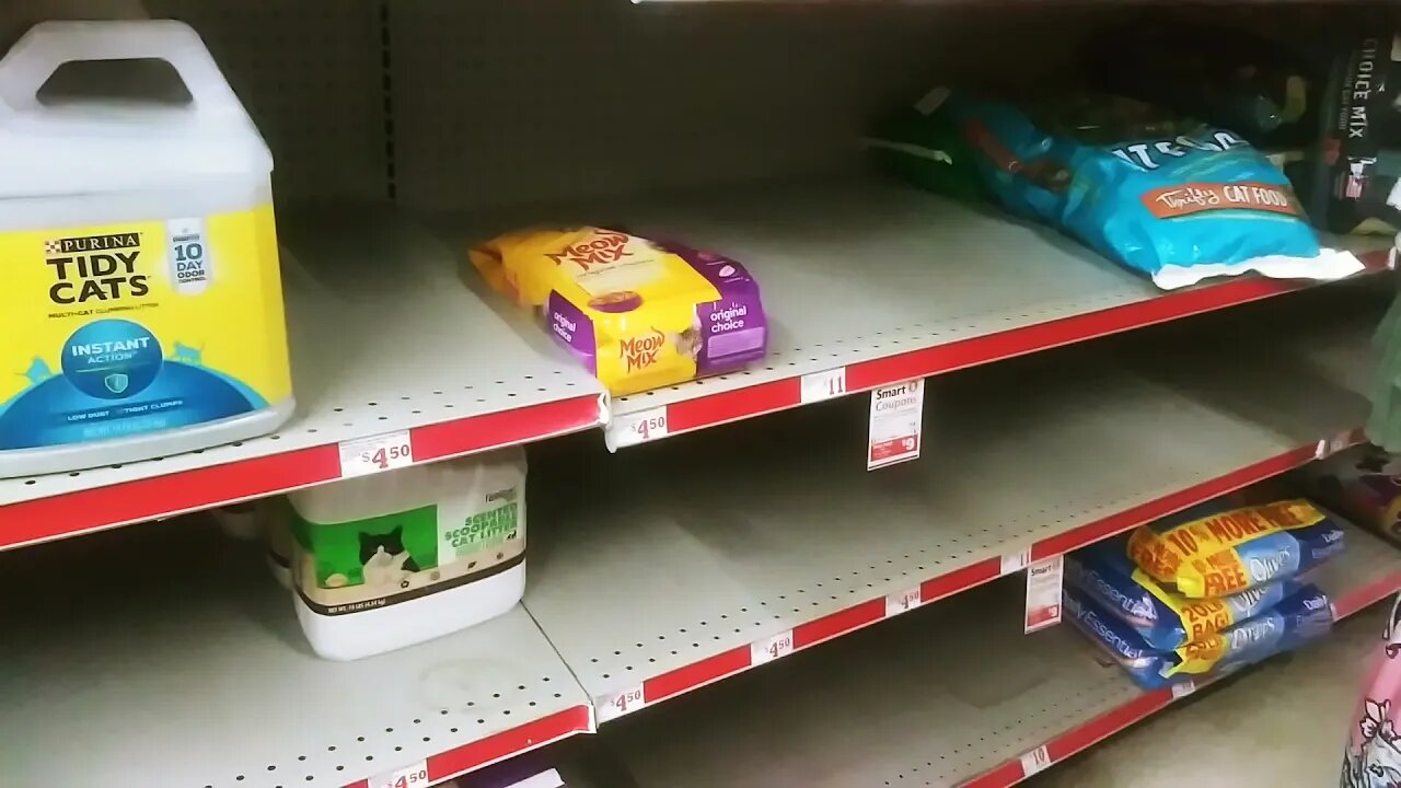 Is there a cat food shortage? Bare shelves