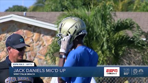 He's Back! Jack Daniels mic'd up on the sidelines at practice