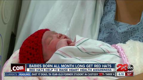 Adventist Health Bakersfield is giving babies born in the month of February free red hats