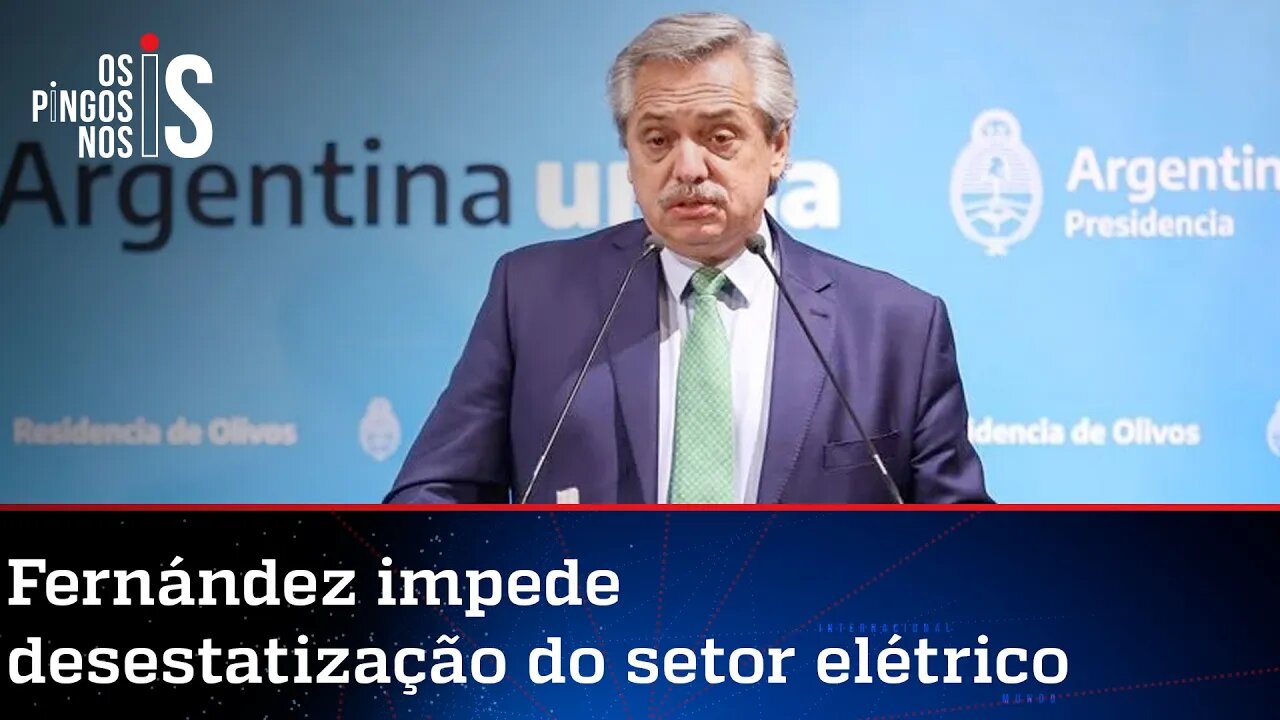 Presidente da Argentina revoga privatizações de Macri