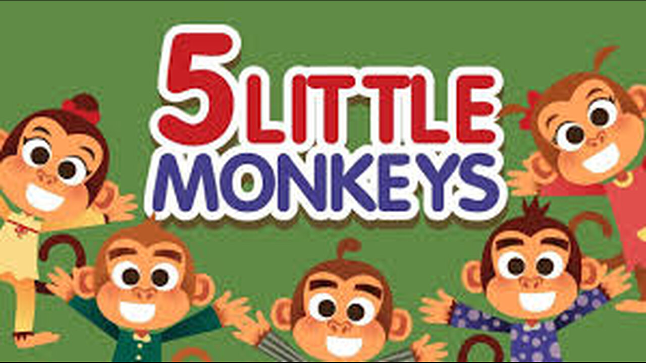 Five Little Monkeys Jumping on the Bed Nursery Rhyme - Cartoon Animation Rhymes Songs for Children