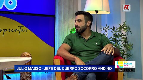 Julio Masso jefe del cuerpo socorro andino