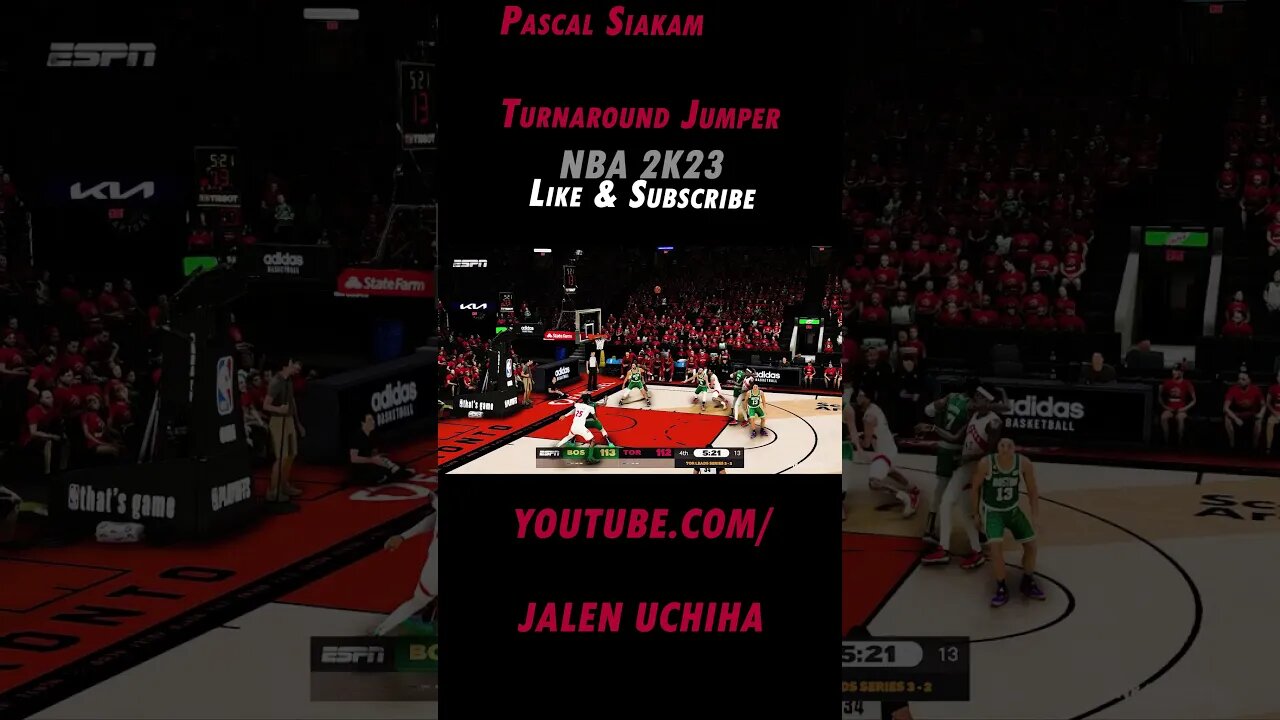 Pascal Siakam Turnaround Jumper #2023 #nba #2k23 #pascal siakam #jalen uchiha #shorts