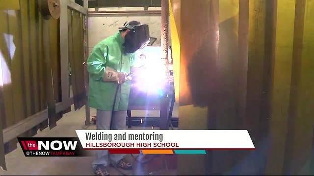 Hillsborough High teachers gives up six-figure salary to teach welding class