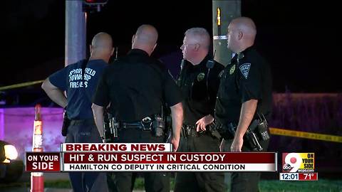 Driver who hit deputy in custody