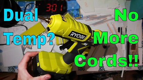 Ryobi Dual Temp Hot Glue Gun Unboxing, Review, And Test