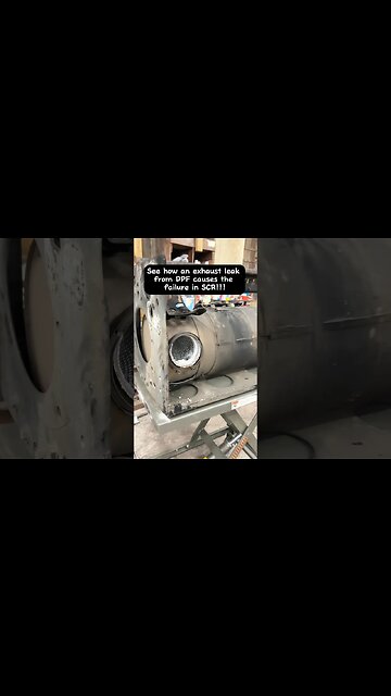 Improper install of DPF cause major exhaust leak. #dpf
