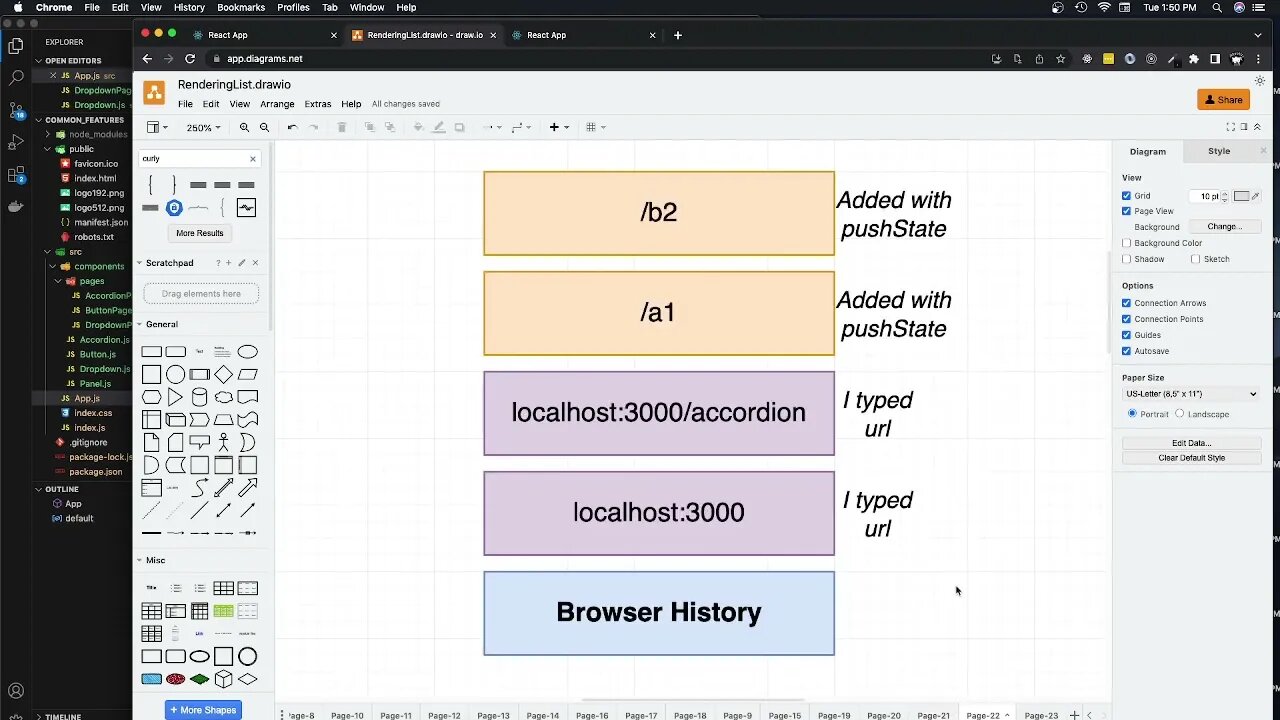 Handling Back:Forward Buttons in React (219)