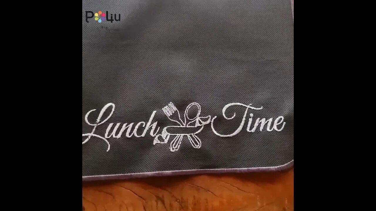 Sousplat Jogo americano bordado em fibra de vidro screen Lunch Time