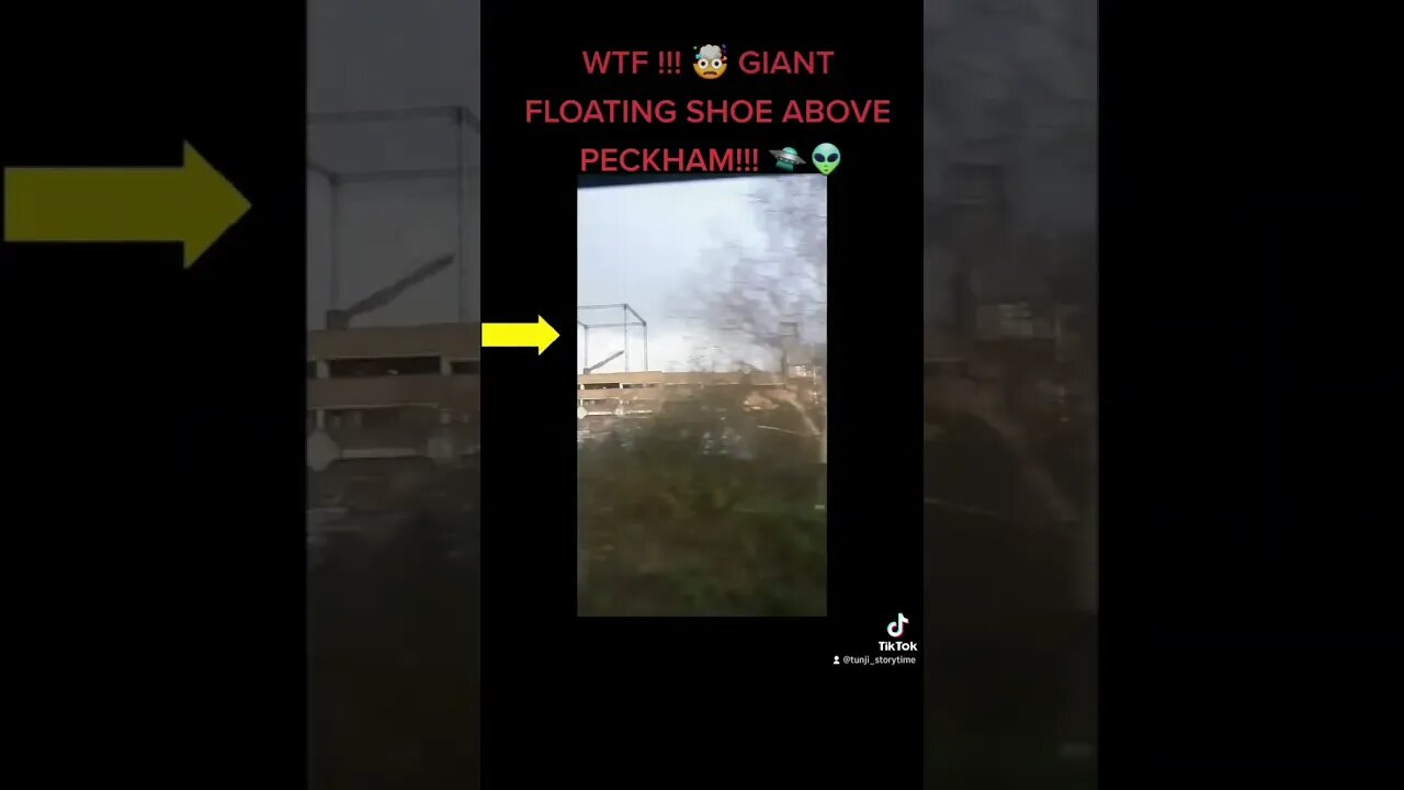 WTF !!! π€― GIANT FLOATING SHOE ABOVE PECKHAM!!! πΈπ½#shorts #youtubeshorts
